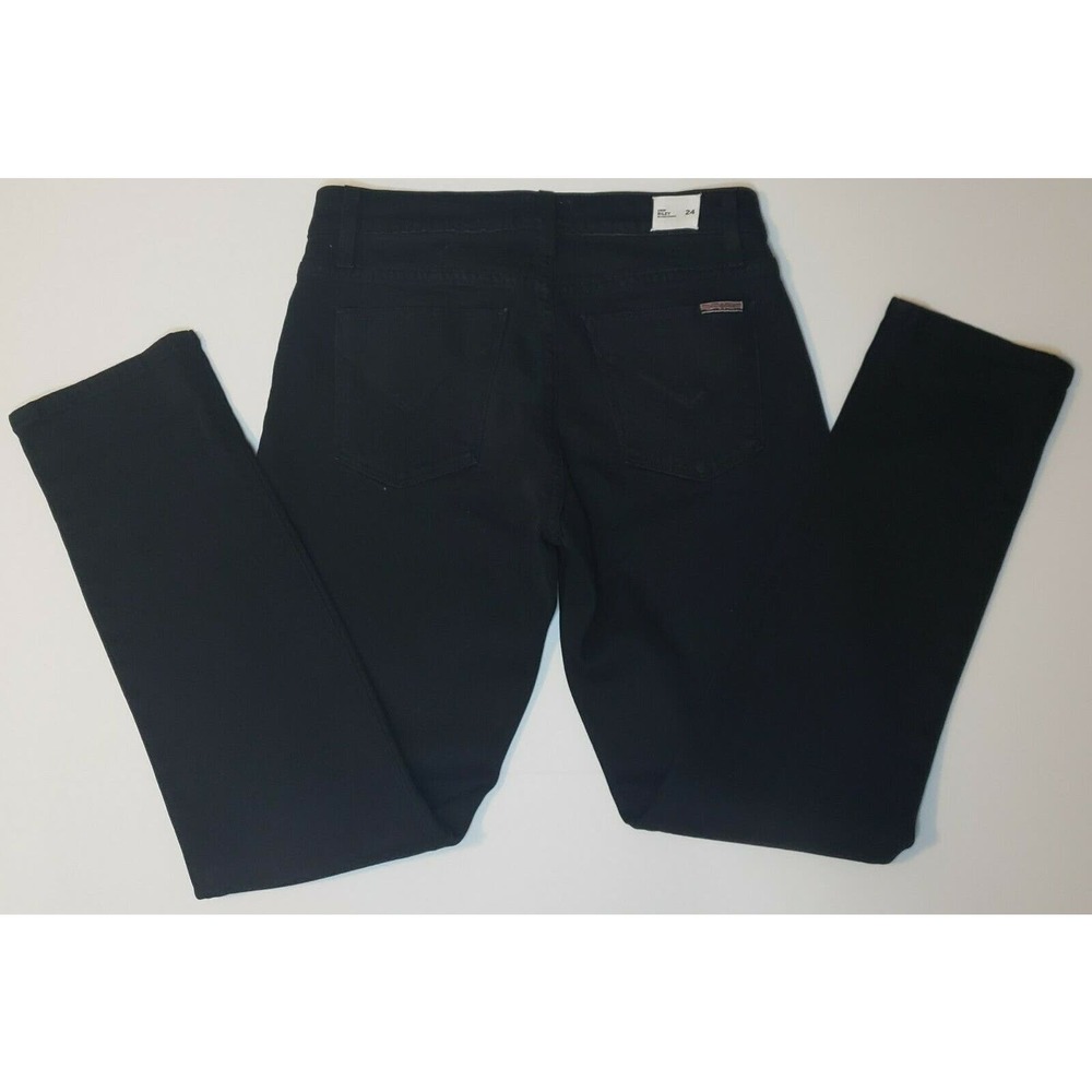 Hudson Riley Crop Relaxed Straight Jeans Sz 24 Exposed Zipper Black NEW - Picture 3 of 7